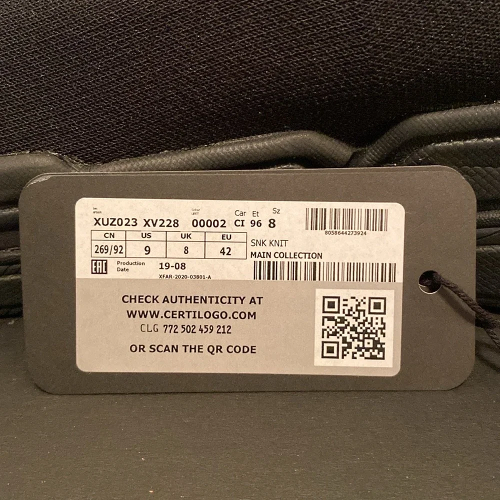 Brand New Armani Exchange Black Knit Sneakers…size 9 - Picture 9 of 10